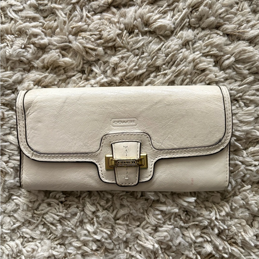 Coach Off-White Leather Wallet